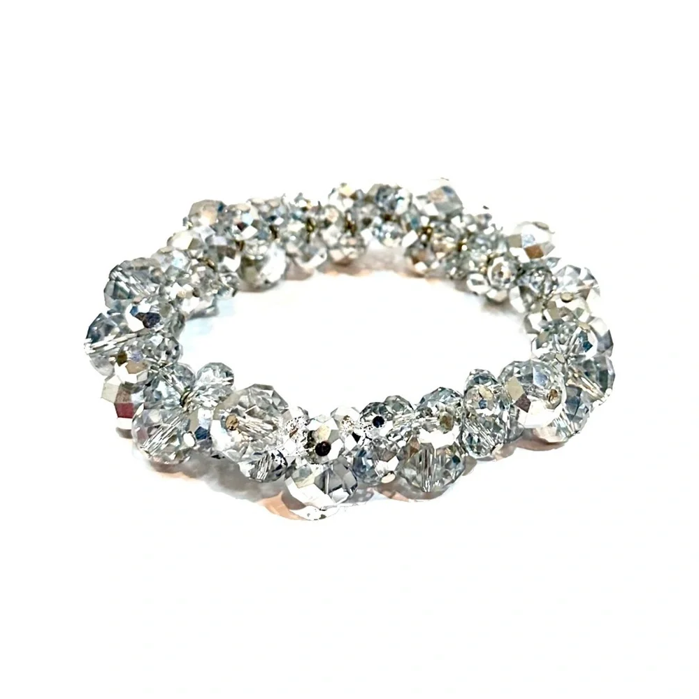 WHITE HOUSE BLACK MARKET Crystal Bauble Elastic Bracelet 💎 SPARKLY!💎​ - Picture 6 of 7